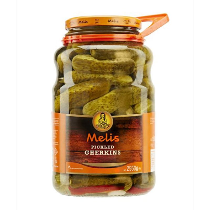 K - MELIS PICKLED GHERKINS 2650 ML ( 89.6 FL OZ) X 3/CS